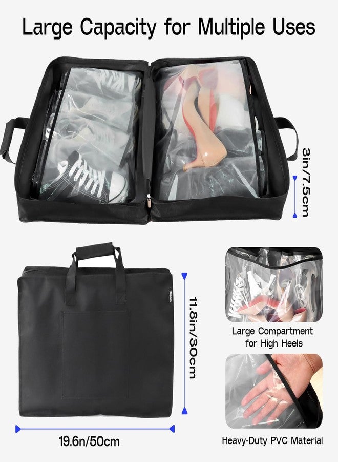 Hopack Shoe Bag for Travel with Handle, Travel Shoe Organizer Portable Luggage Shoe Storage Bag, Shoe Bags for Packing in Suitcase (Black) - Image 2